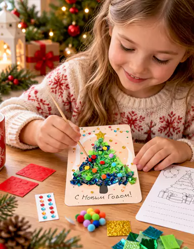 Liberi Nativitatis Tres dimensiva Sticker Craft DIY Kit