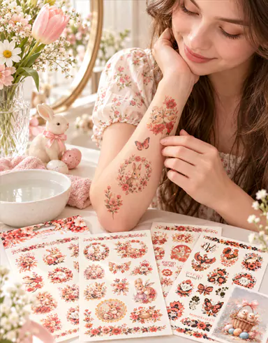 CreateFun Floral Gloria Tattoo Libelli nunc Available Online