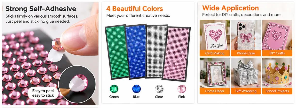 6mm Self-Adhesive Gem Sticker